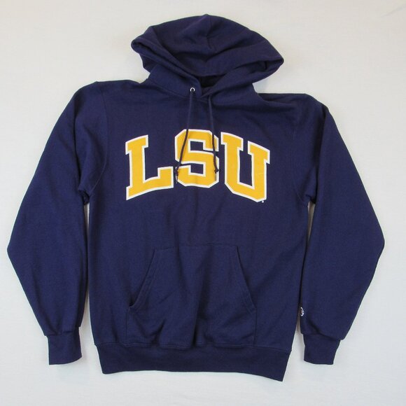 Champion LSU Tigers Hoodie Men's Size S Pullover Hoodie Sweater Kangaroo Pocket - Picture 1 of 9